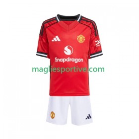 Completo Calcio Manchester United Bambino Divisa Prima 2025-2026